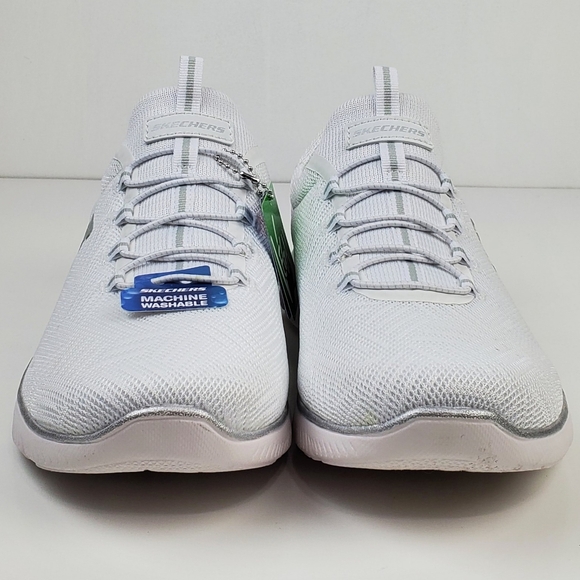 NWT Skechers summits artistry chic slip on sneakers white silver lightweight - Picture 7 of 12